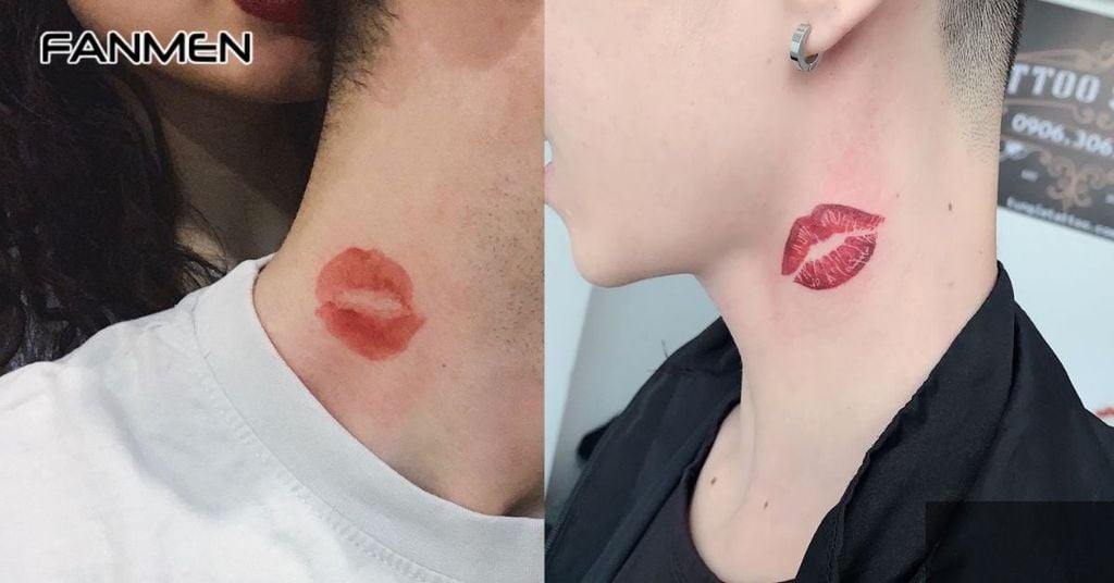 Hình xăm môi đỏ nổi bật 8
