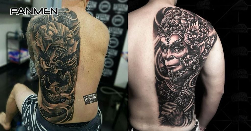 Hình xăm nửa lưng nam