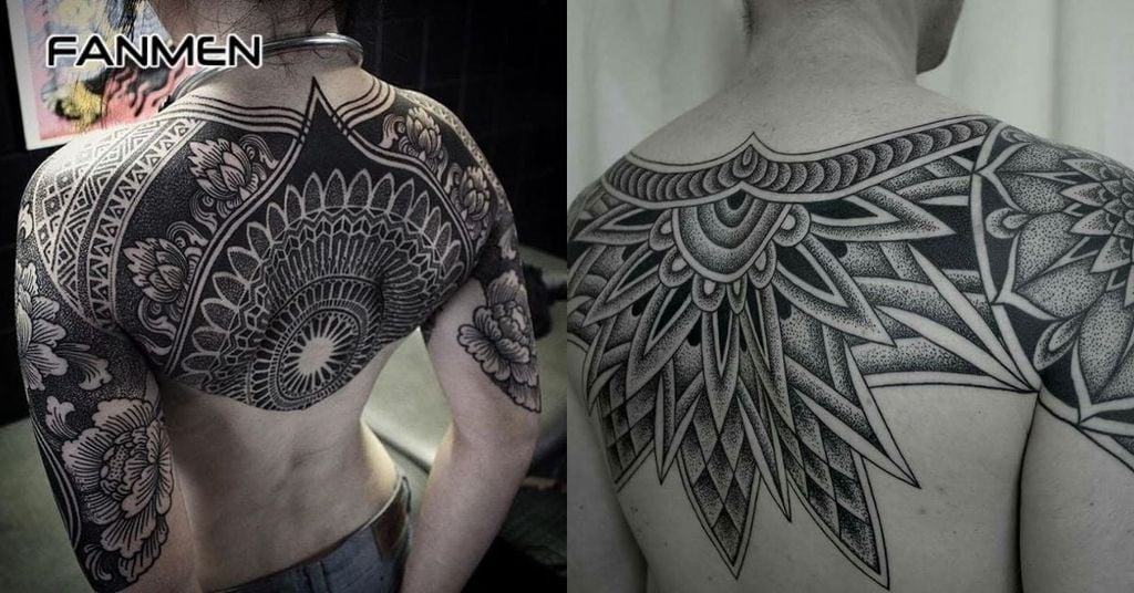 Hình xăm nửa lưng trên đẹp cho nam