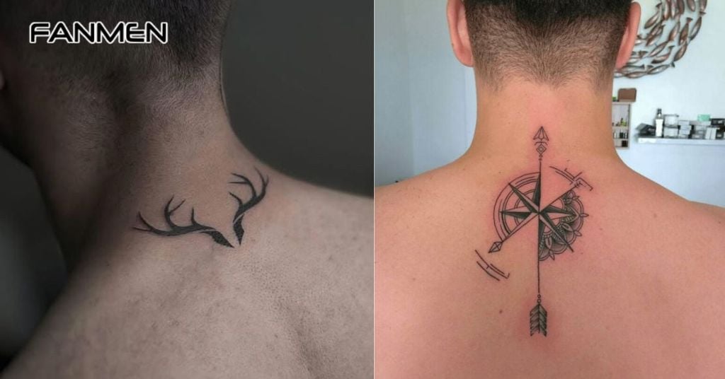 Hình xăm sau gáy nam đơn giản 11