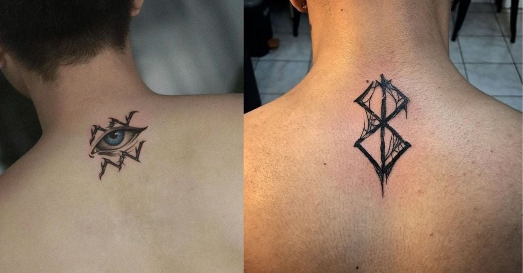 Hình xăm sau gáy nam đơn giản 5