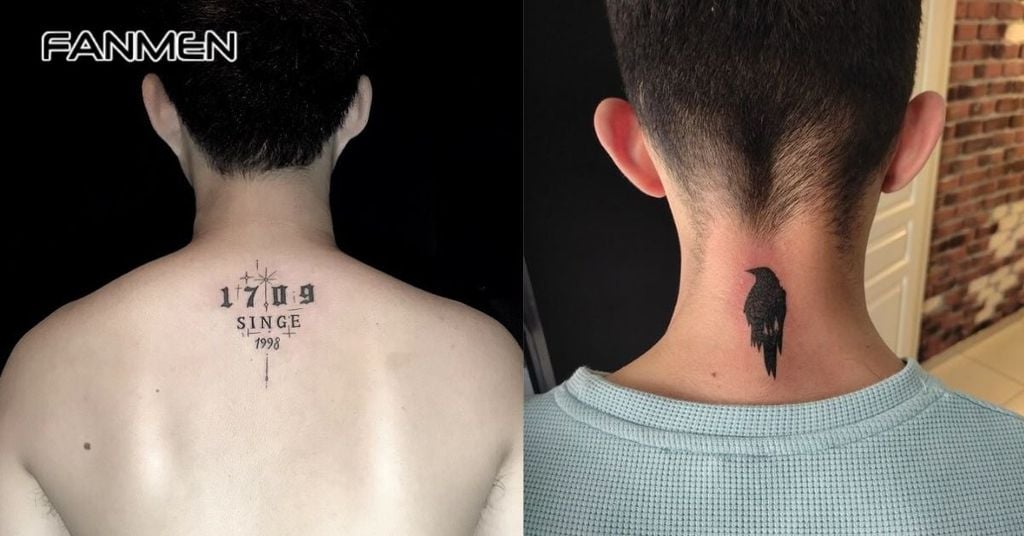 Hình xăm sau gáy nam đơn giản 9