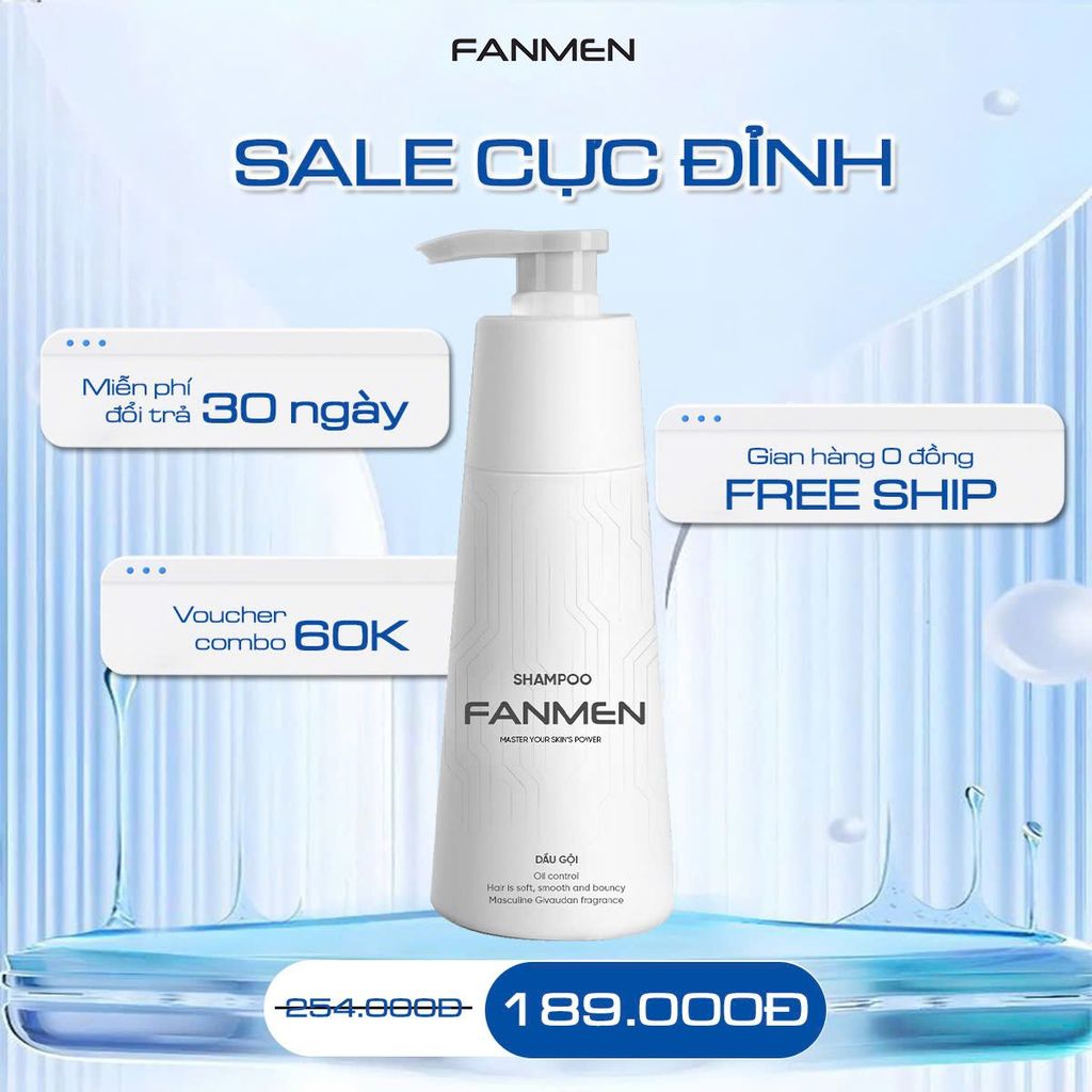 Sale dầu gội cho nam Fanmen