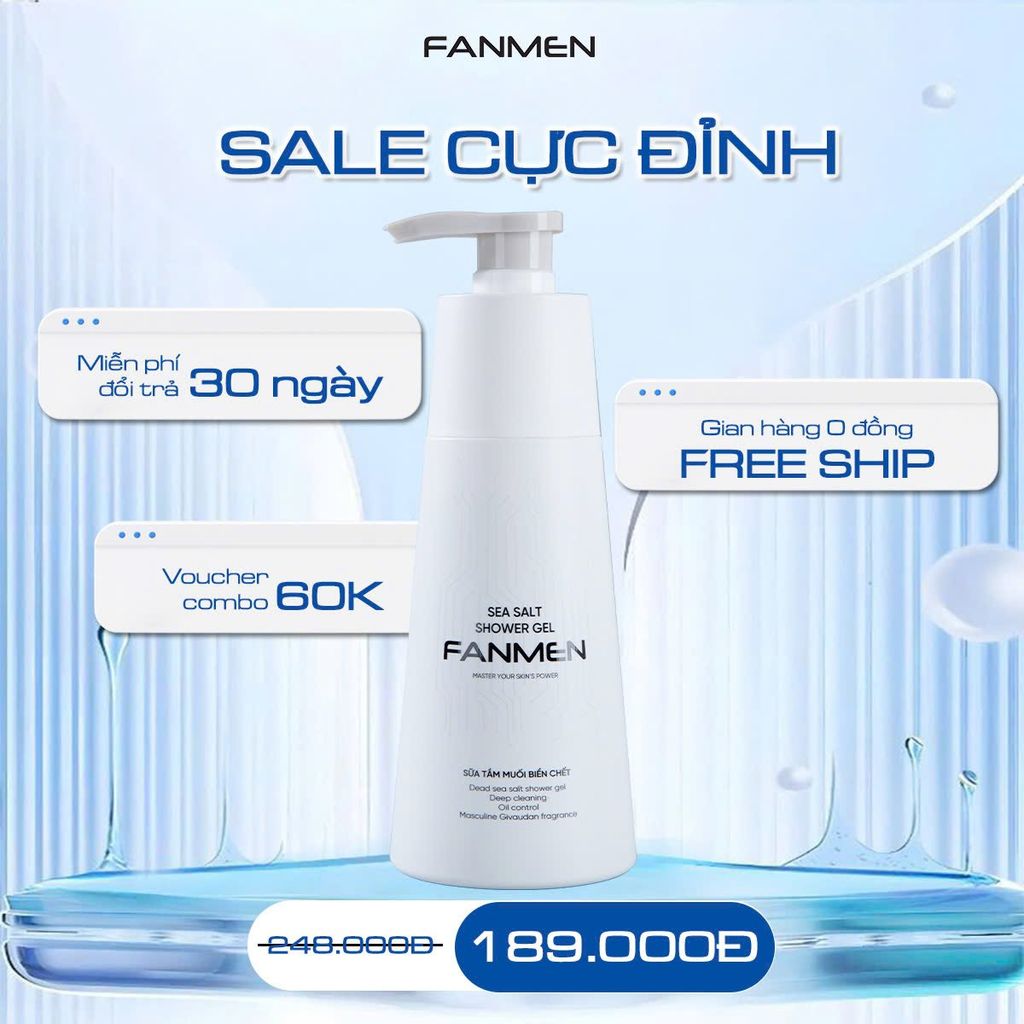 Sale sữa tắm nam Fanmen
