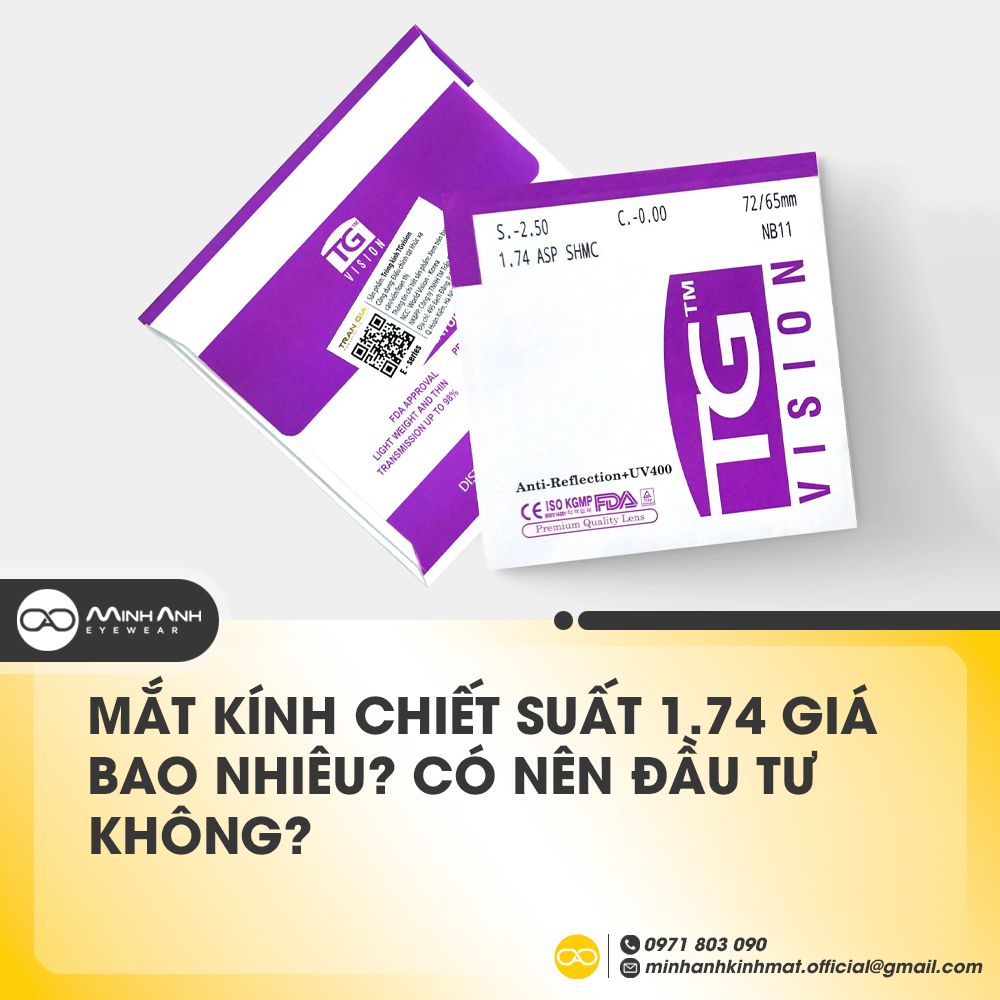 Mắt kính chiết suất 1.74 giá bao nhiêu? Có nên đầu tư không?