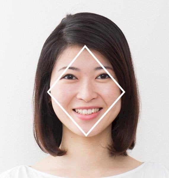 gương mặt hình kim cương