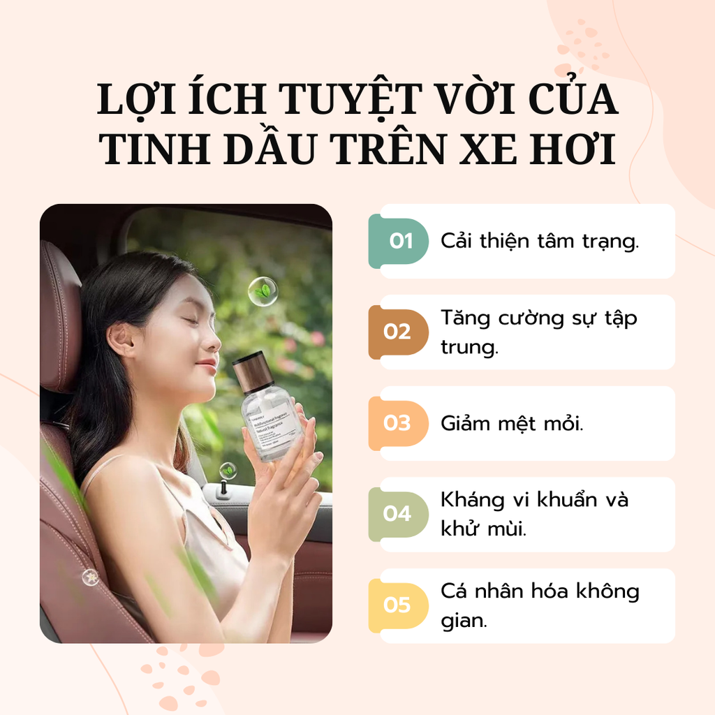5 LỢI ÍCH TUYỆT VỜI CỦA TINH DẦU TRÊN XE HƠI