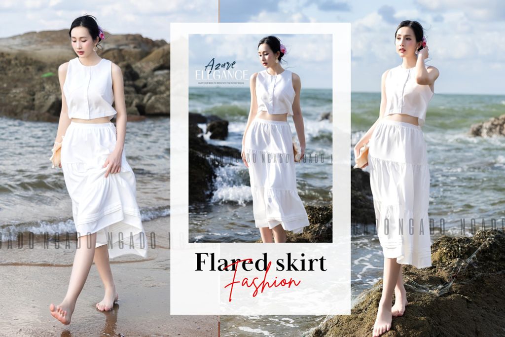 Chân váy xòe đang là xu hướng mùa nắng nóng. Phối sao cho đẹp?