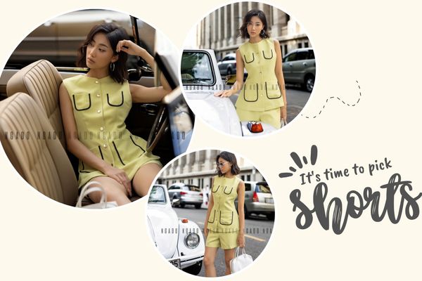 Tips phối quần short đẹp cho mùa du lịch