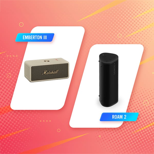 So sánh loa di động Sonos Roam 2 và Marshall Emberton III