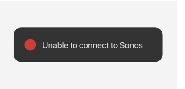 Không thể kết nối với loa Sonos