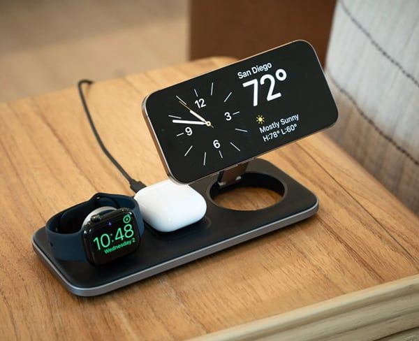 Đế sạc không dây Satechi 3in1 Qi2 Trio Wireless Charging Pad