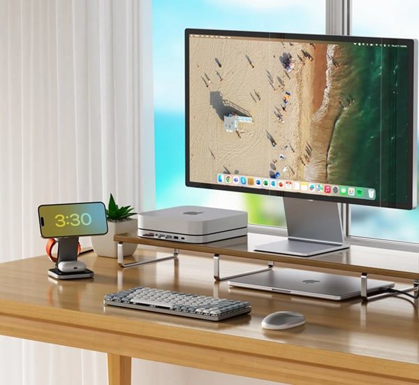 Đế sạc không dây Satechi 3-in-1 Foldable Qi2 Wireless Charging Stand
