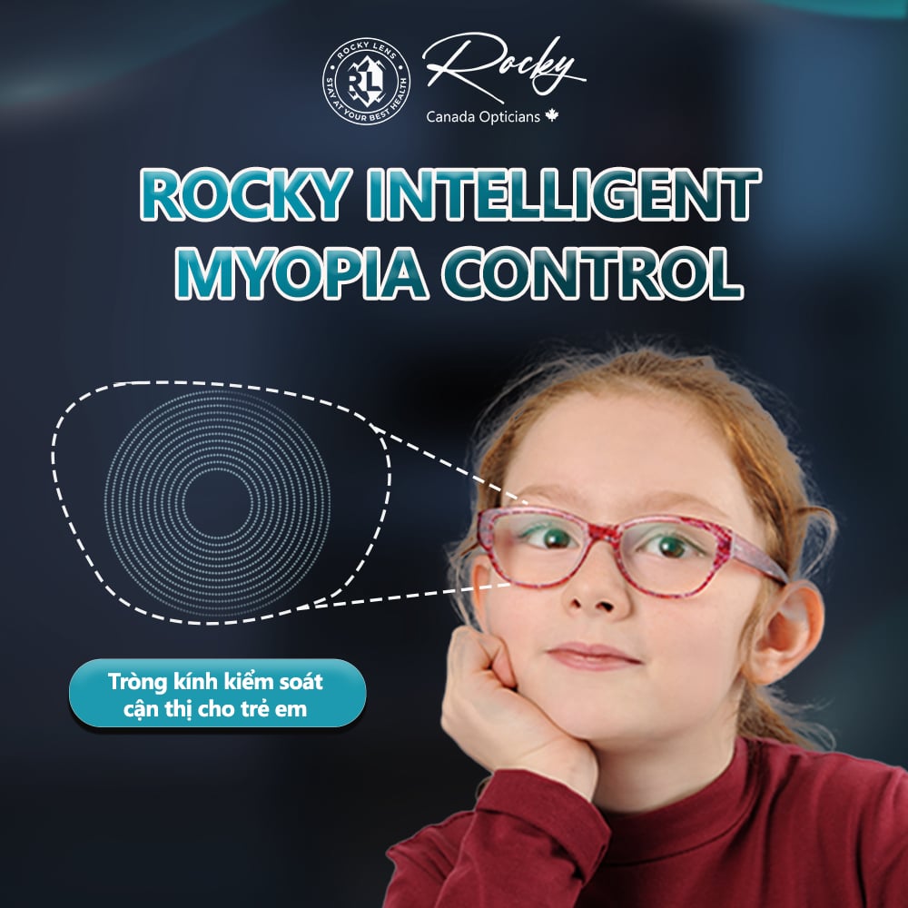Tròng kính kiểm soát cận thị cho trẻ em Rocky Myopia Control