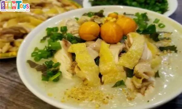 Cháo thịt gà cà rốt