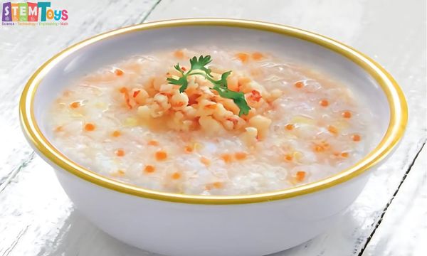 Cháo tôm kỵ với rau gì