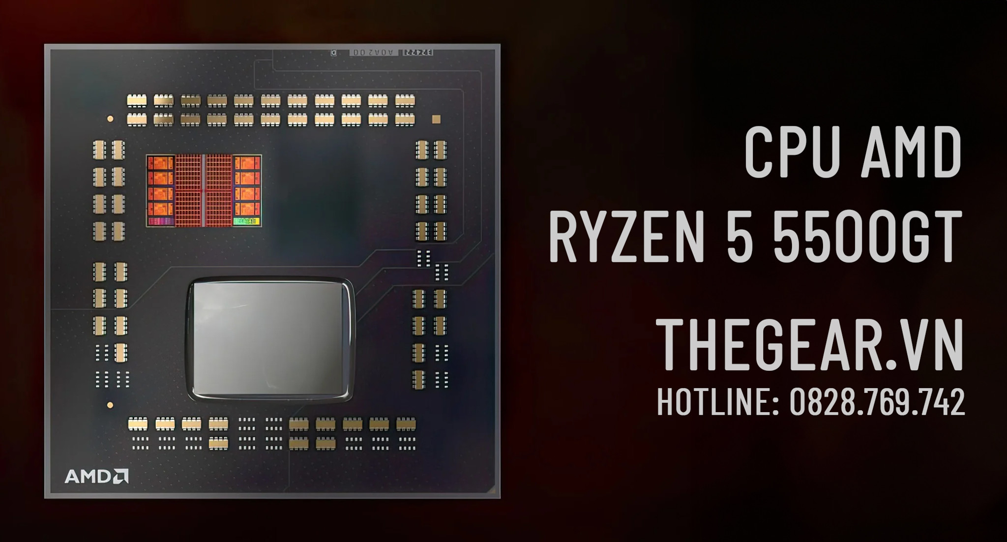 Bộ vi xử lý AMD Ryzen 5 5500GT / 3.6GHz Boost 4.4GHz / 6 nhân 12 luồng / 19MB / AM4