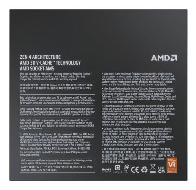 Bộ vi xử lý AMD Ryzen 9 7950X3D / 4.2GHz Boost 5.7GHz / 16 nhân 32 luồng / 144MB / AM5