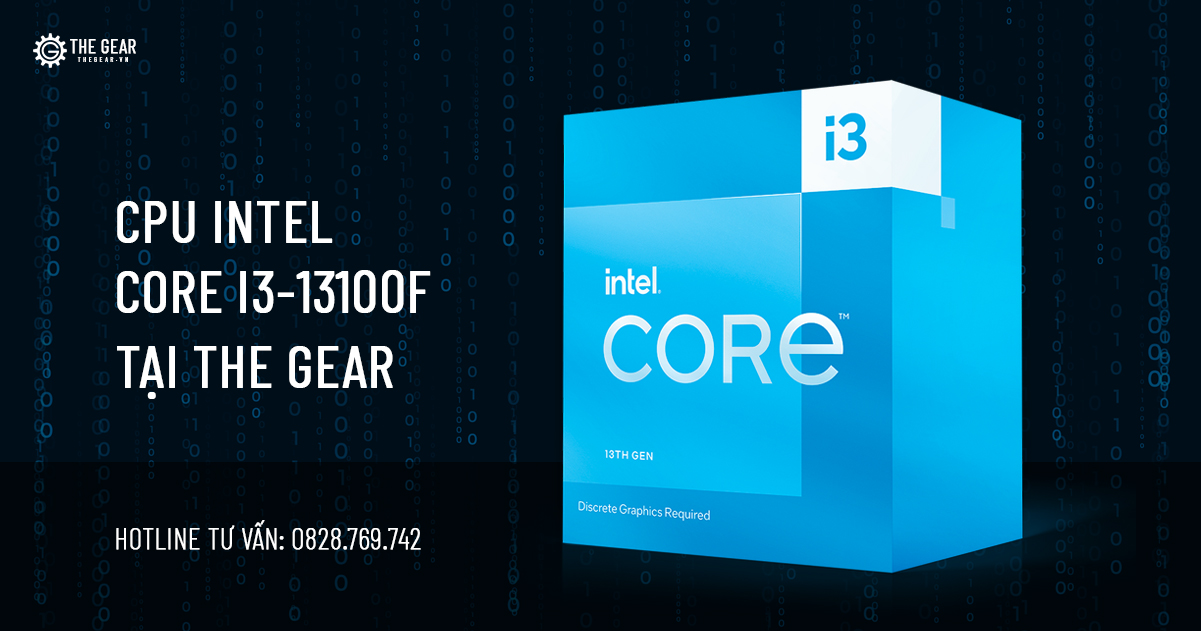 Bộ vi xử lý Intel Core i3 13100F / 3.4GHz Turbo 4.5GHz / 4 Nhân 8 Luồng / 12MB / LGA 1700