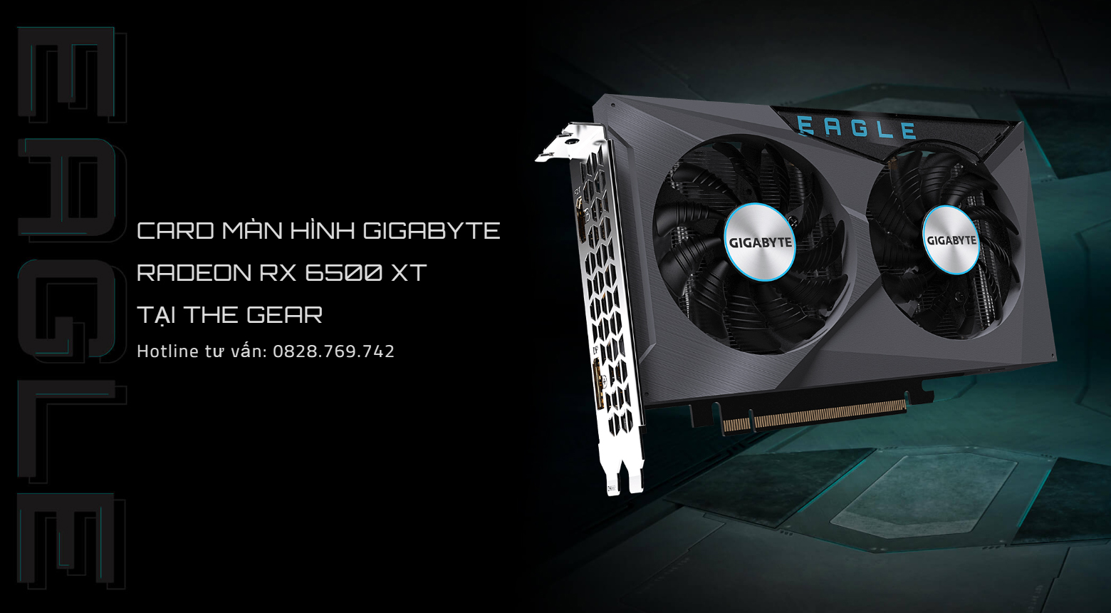 GIGABYTE Radeon RX 6500 XT EAGLE 4G (GV-R65XTEAGLE-4GD)