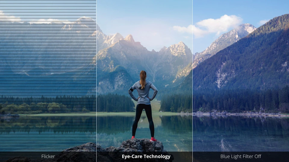 Công nghệ Flicker-Free của ViewSonic VA2432-H giúp bảo vệ mắt