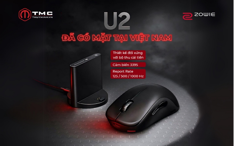Chuột gaming không dây ZOWIE U2 - Dòng sản phẩm cho game thủ chuyên nghiệp