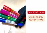 Test độ bền màu của bút lông dầu Queen PM02