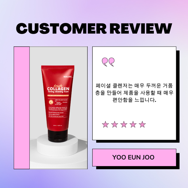 Sữa rửa mặt Collagen săn chắc Bergamo Triple Collagen Firming Cleansing Foam 12