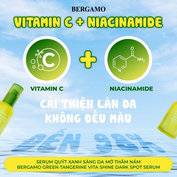 GỢI Ý SẢN PHẨM CHỨA VITAMIN C VÀ NIACINAMIDE TẠI BERGAMO