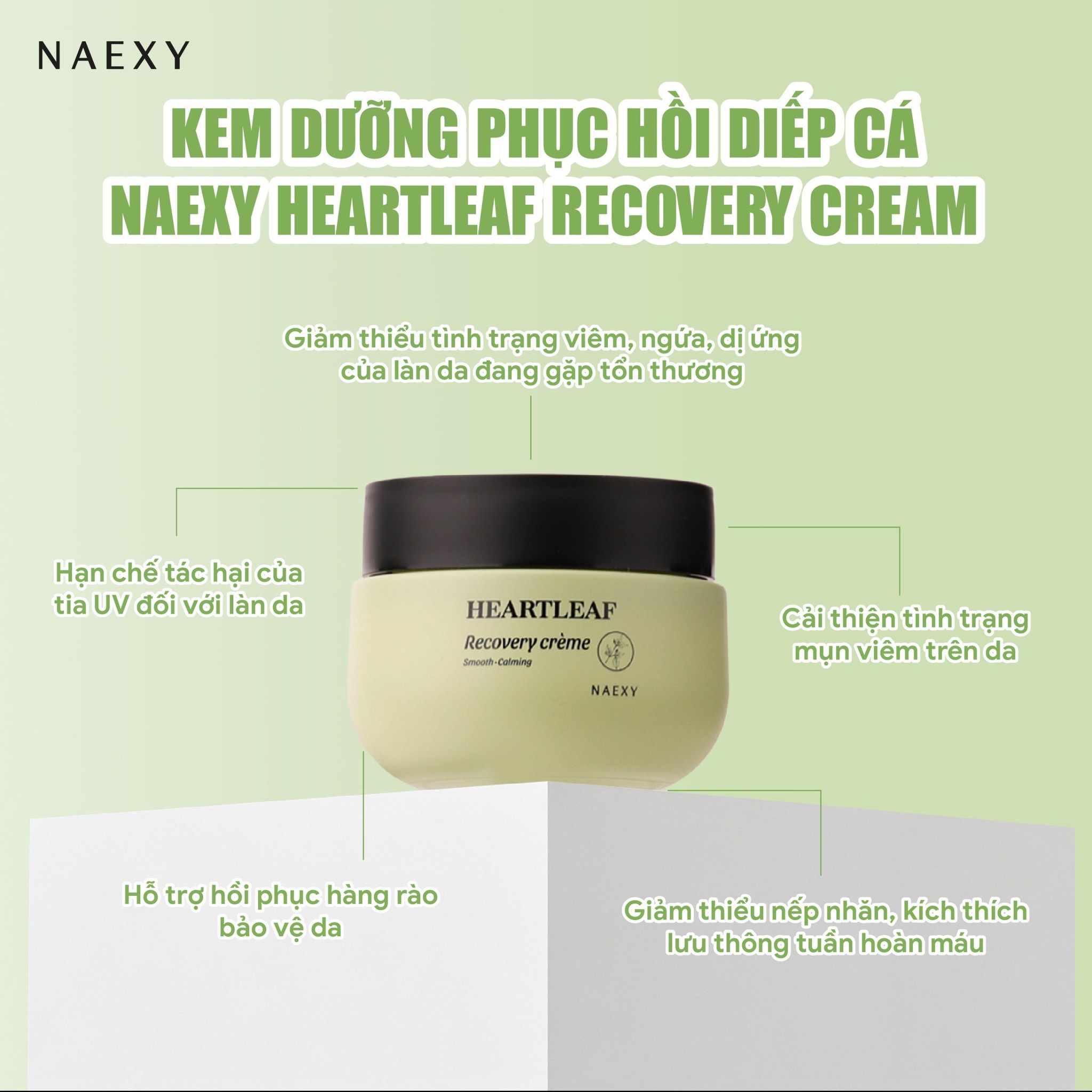 Kem dưỡng phục hồi diếp cá Naexy Heartleaf Recovery Cream 50G