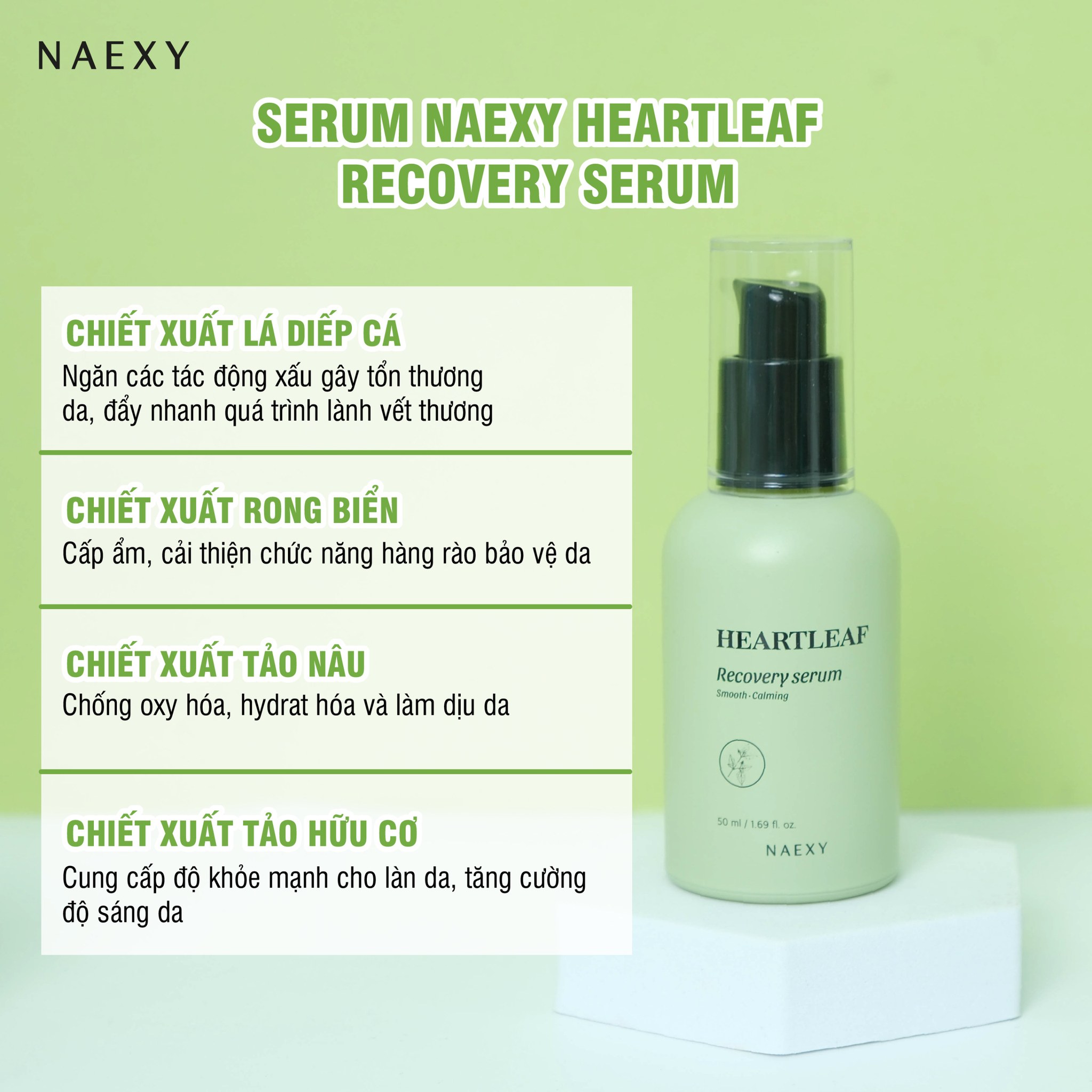 Serum phục hồi diếp cá Naexy Heartleaf Recovery Serum 50ml