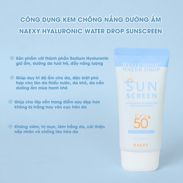 Kem chống nắng Naexy Hyaluronic Water Drop 3
