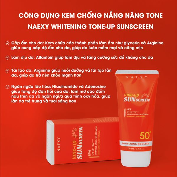 Kem chống nắng nâng tone Naexy 2