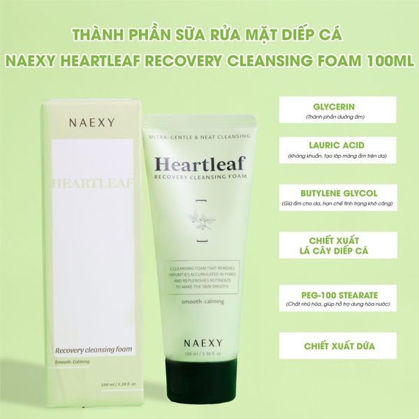 Sữa rửa mặt Naexy diếp cá