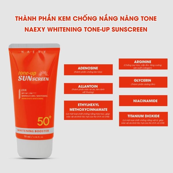 Kem chống nắng nâng tone Naexy 1