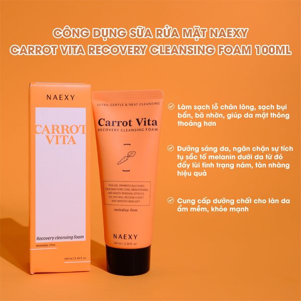 Sữa rửa mặt cà rốt naexy 3