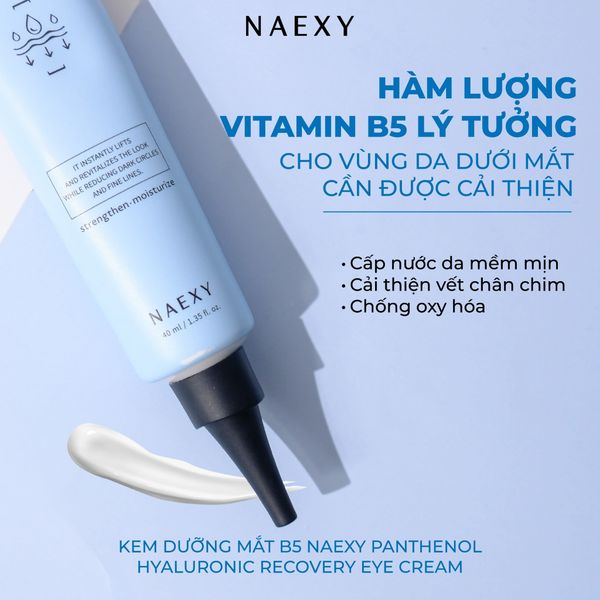 Hàm lượng Vitamin B5 lý tưởng cho vùng da dưới mắt cần được cải thiện