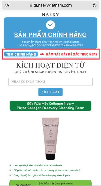 HƯỚNG DẪN SỬ DỤNG TEM CHỐNG HÀNG GIẢ NAEXY 3