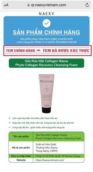 HƯỚNG DẪN SỬ DỤNG TEM CHỐNG HÀNG GIẢ NAEXY 5