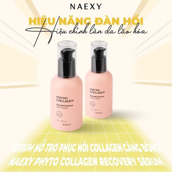 Hiệu chỉnh làn da lão hóa: Serum phục hồi collagen căng bóng Naexy Phyto Collagen Recovery Serum