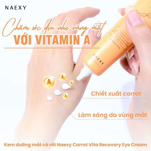 Chăm sóc dịu nhẹ vùng mắt với Vitamin A