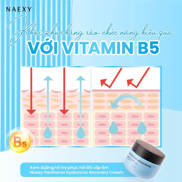 Khôi phục hàng rào chức năng hiệu quả với Vitamin B5