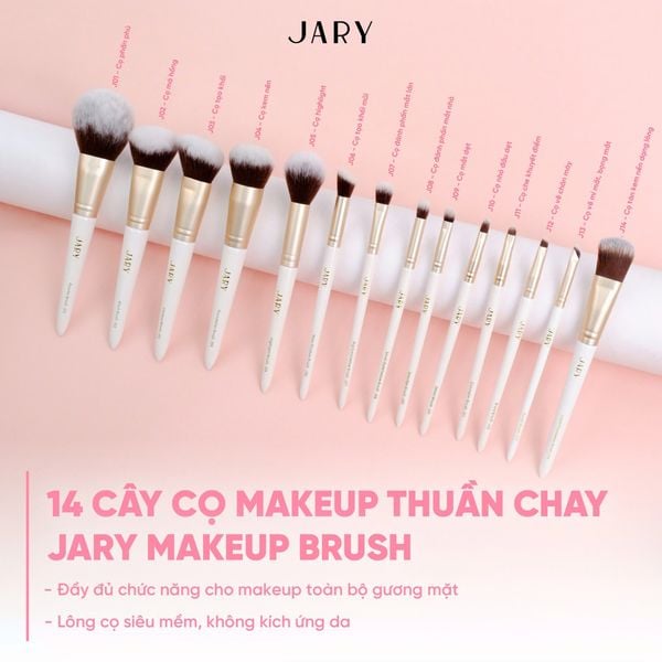phụ kiện làm đẹp jary - bộ cọ trang điểm