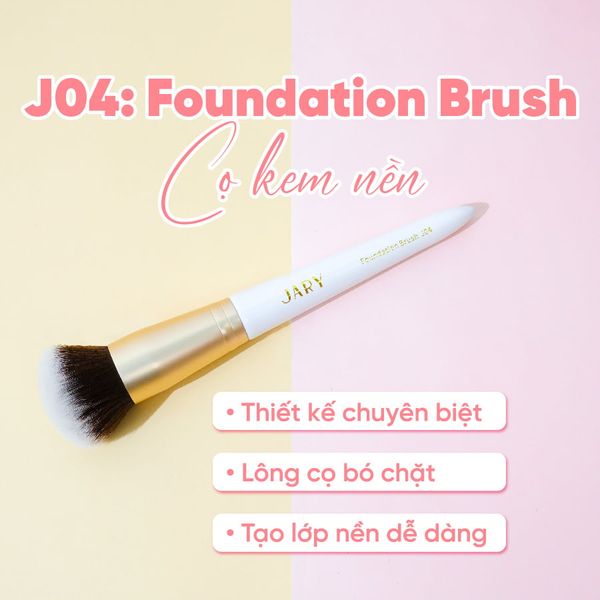 THÔNG TIN VỀ CỌ TÁN KEM NỀN JARY FOUNDATION BRUSH J04