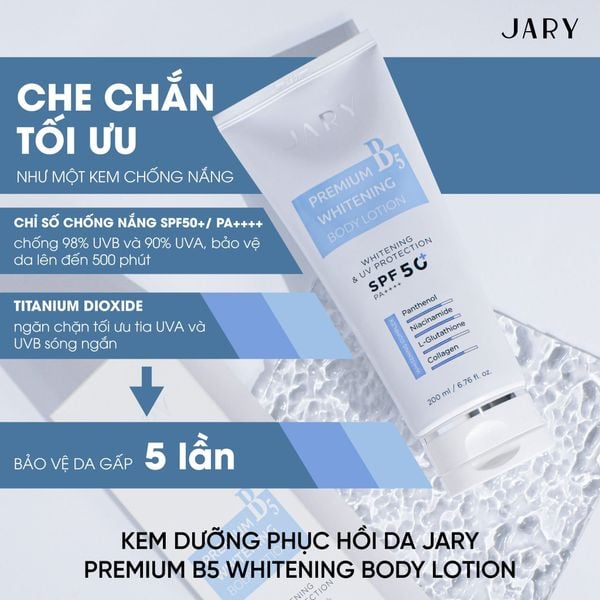 DƯỠNG THỂ SỐ 1 CHO MÙA HANH KHÔ - JARY PREMIUM B5 WHITENING BODY LOTIO –  Jary Việt Nam