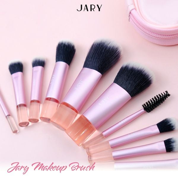 BỘ CỌ TRANG ĐIỂM JARY MAKEUP BRUSH 10 CÂY MÀU HỒNG 1