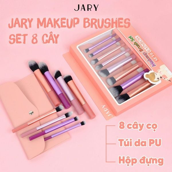 set 8 cây bộ cọ jary màu cầu vồng