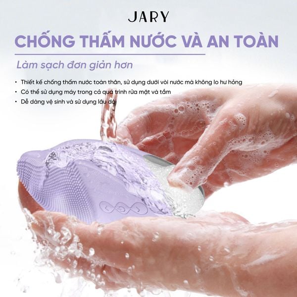 máy rửa mặt Jary màu tím