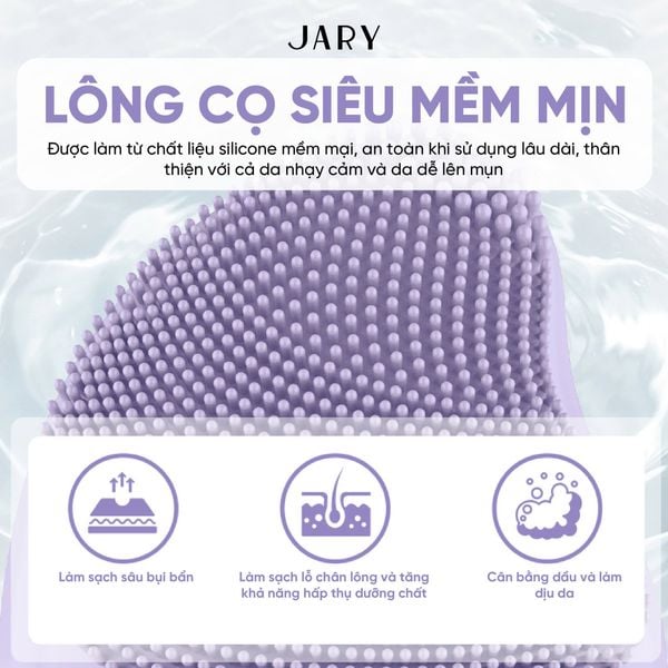 máy rửa mặt Jary màu tím
