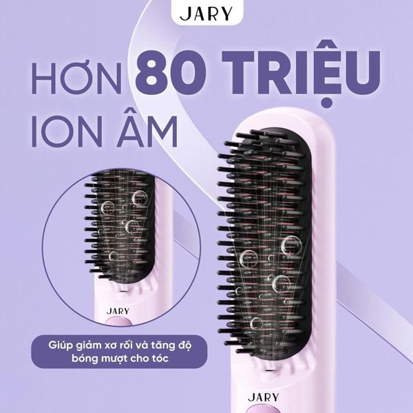 lược chải điện ion không dây Jary